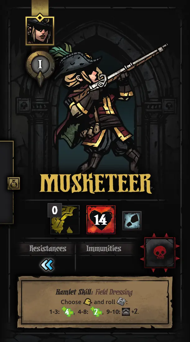 Muszkieterka — Poziom 1